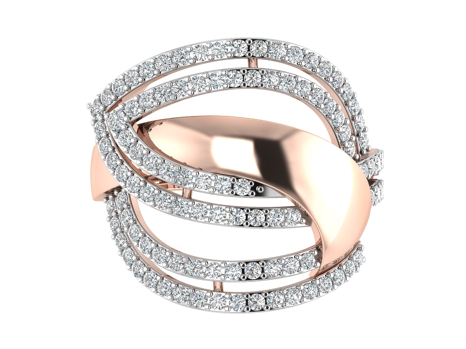 18KT Gold and 0.66 Carat F Color VS Clarity Diamond Ring