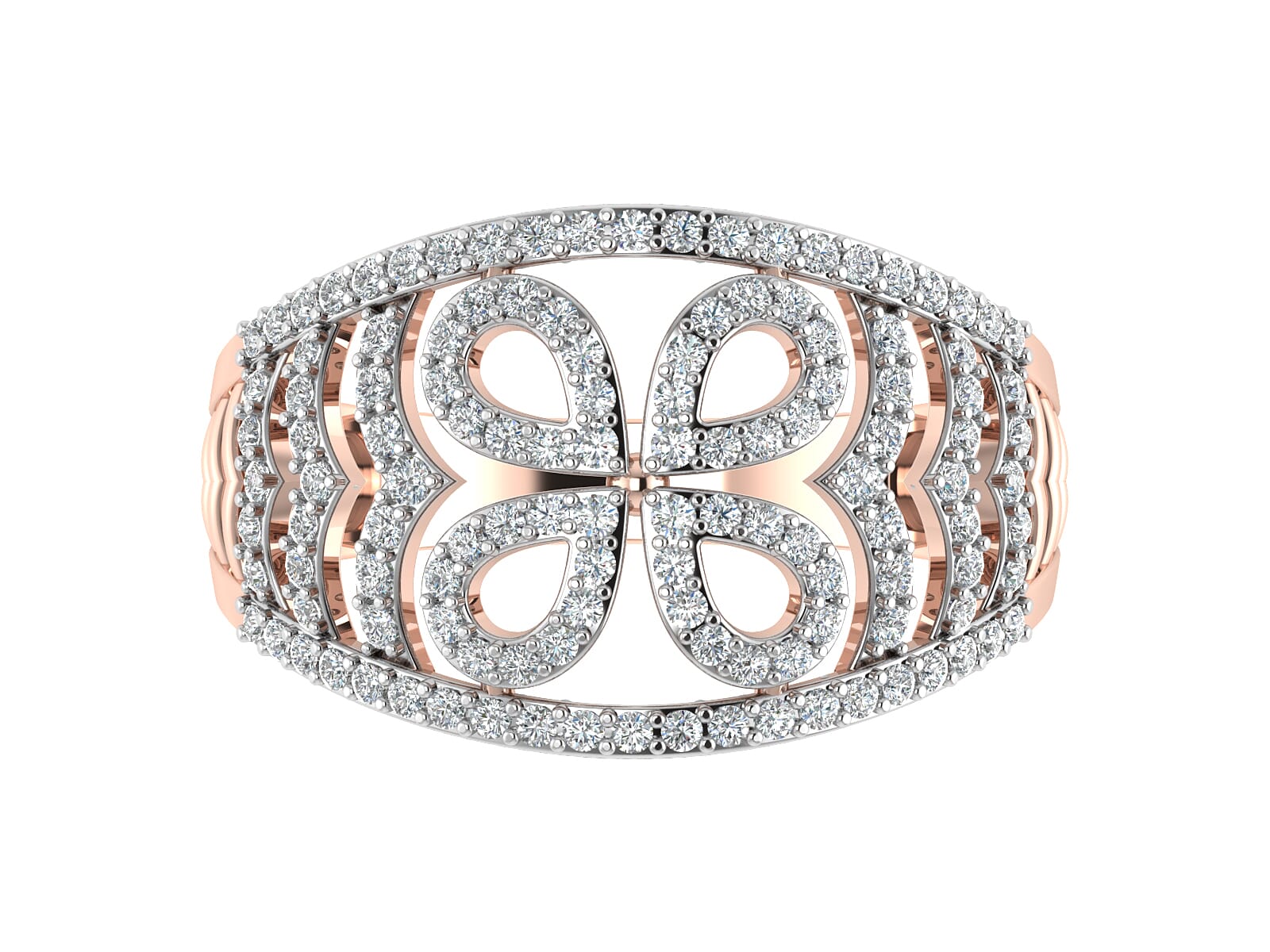 18KT Gold and 0.49 Carat F Color VS Clarity Diamond Ring