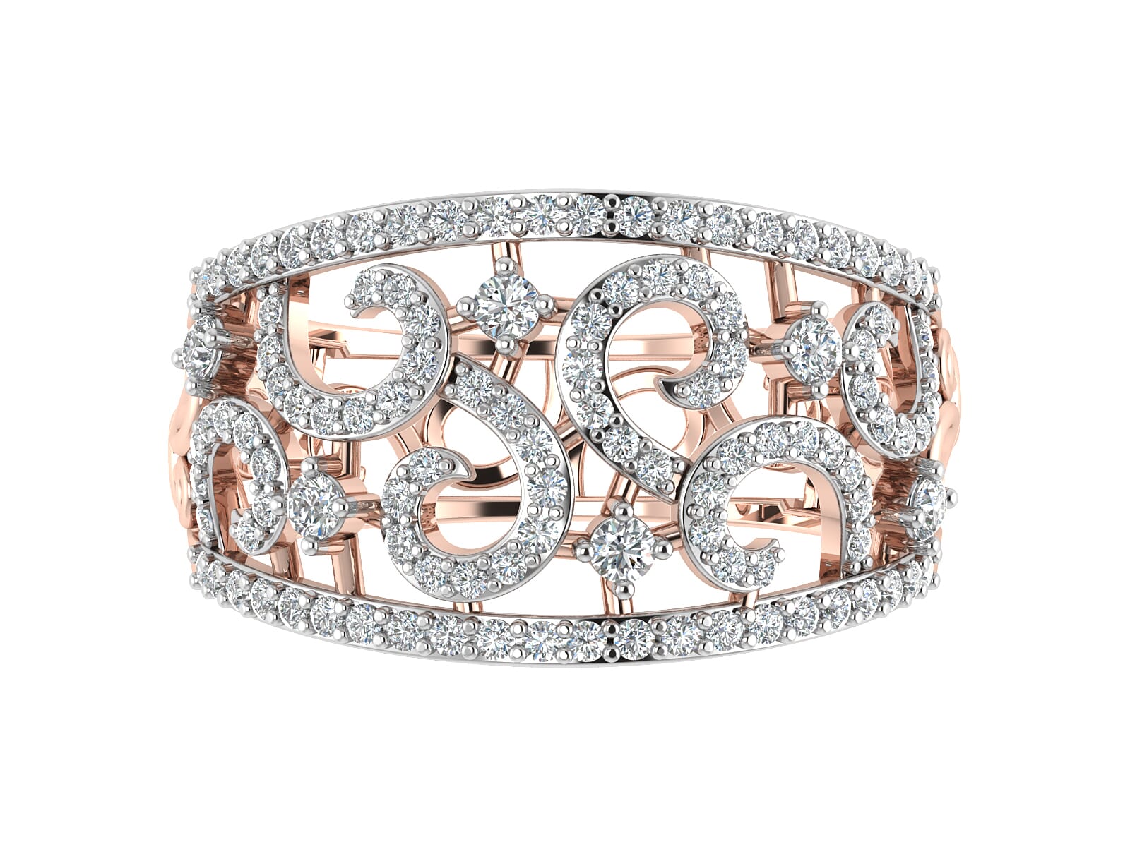 18KT Gold and 0.57 Carat F Color VS Clarity Diamond Ring