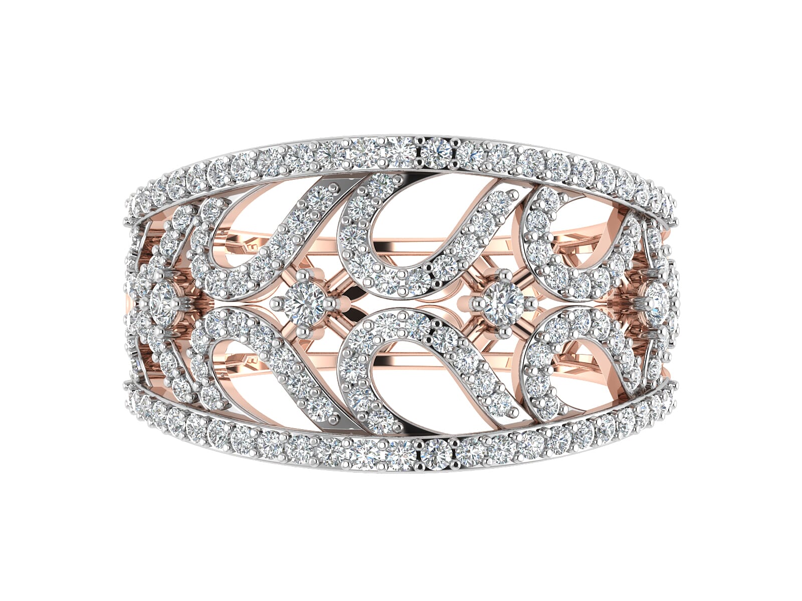 18KT Gold and 0.62 Carat F Color VS Clarity Diamond Ring