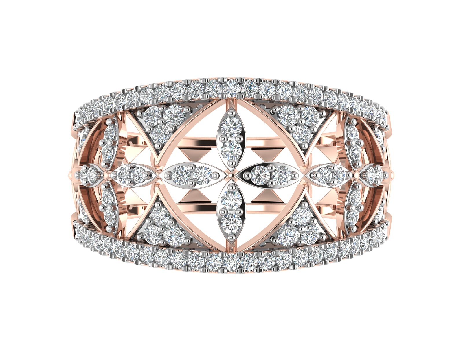 18KT Gold and 0.57 Carat F Color VS Clarity Diamond Ring