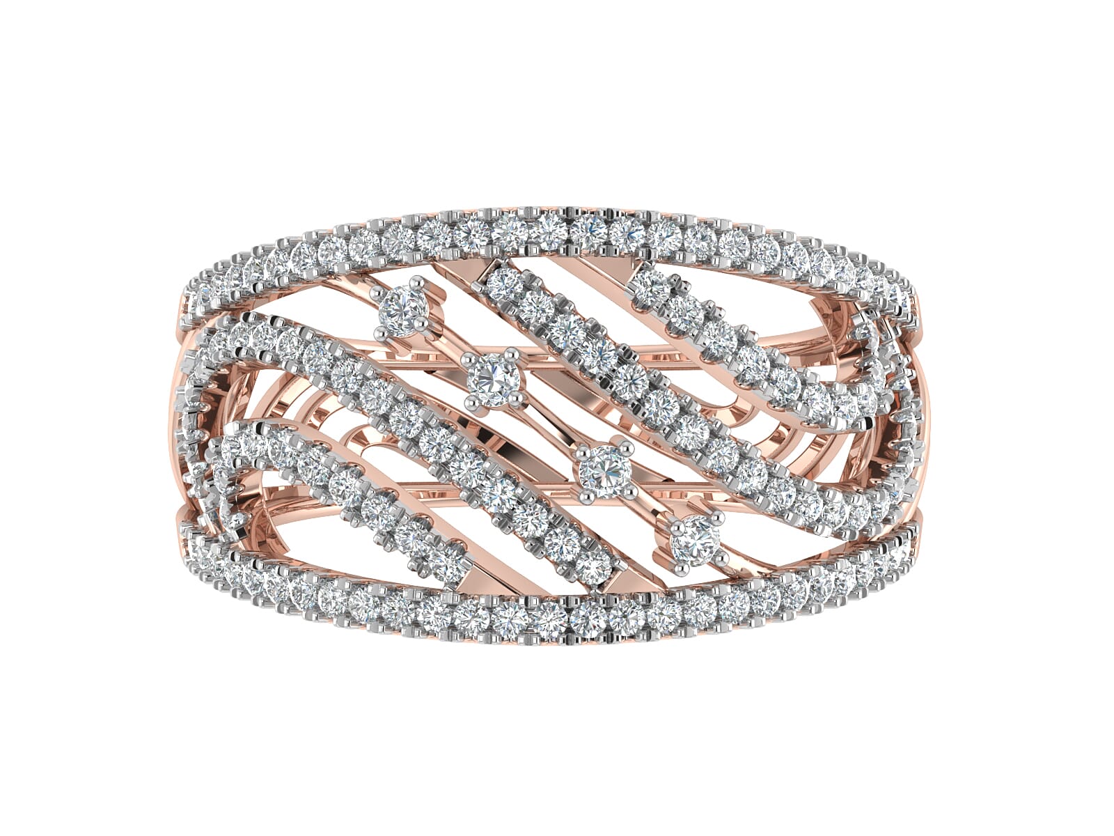 18KT Gold and 0.62 Carat F Color VS Clarity Diamond Ring