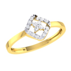 14KT Gold and 0.08 Carat F Color VS Clarity Diamond Ring