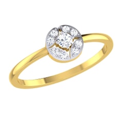 14KT Gold and 0.12 Carat F Color VS Clarity Diamond Ring
