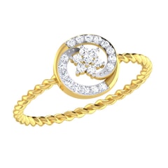 14KT Gold and 0.10 Carat F Color VS Clarity Diamond Ring