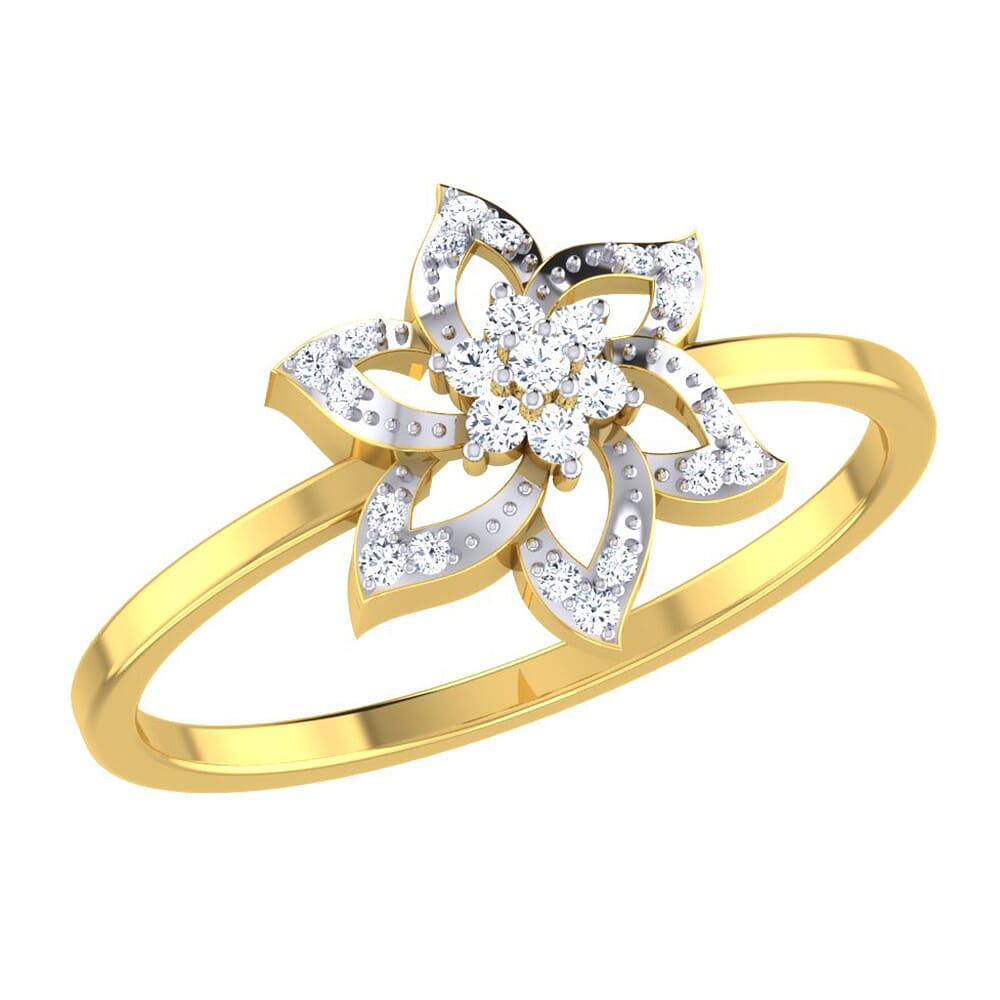 14KT Gold and 0.09 Carat F Color VS Clarity Diamond Ring