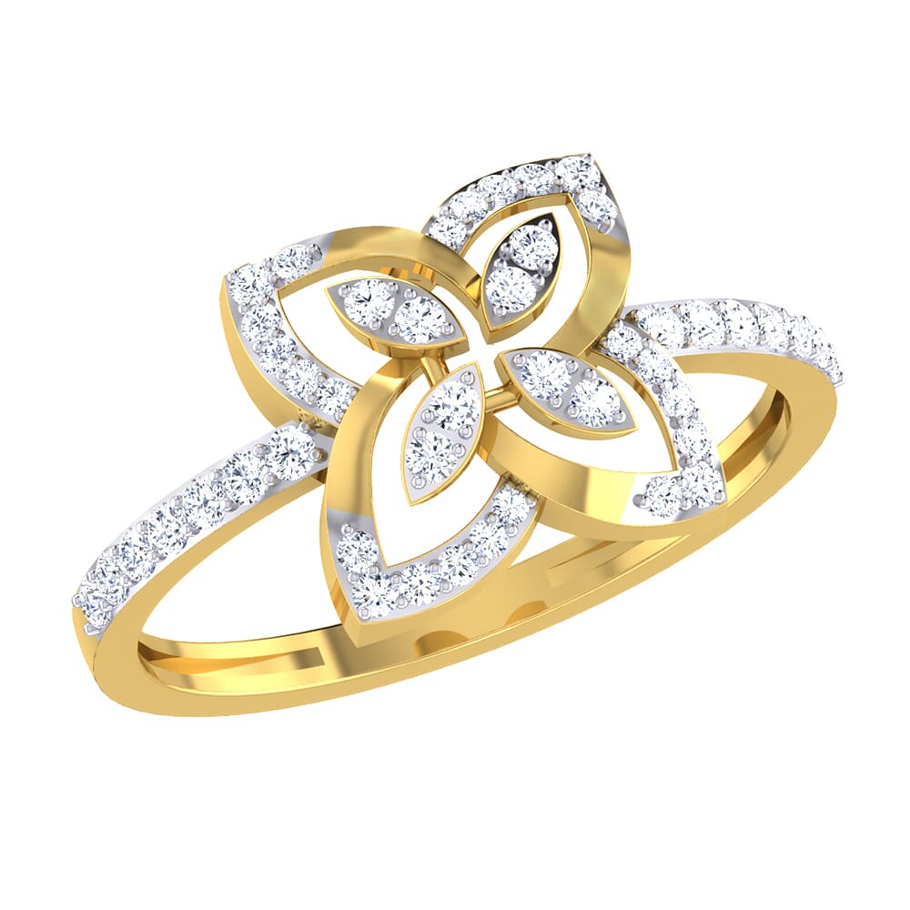 14KT Gold and 0.20 Carat F Color VS Clarity Diamond Ring