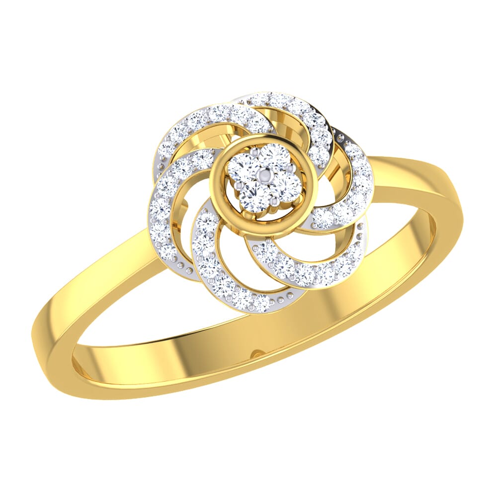 14KT Gold and 0.12 Carat F Color VS Clarity Diamond Ring