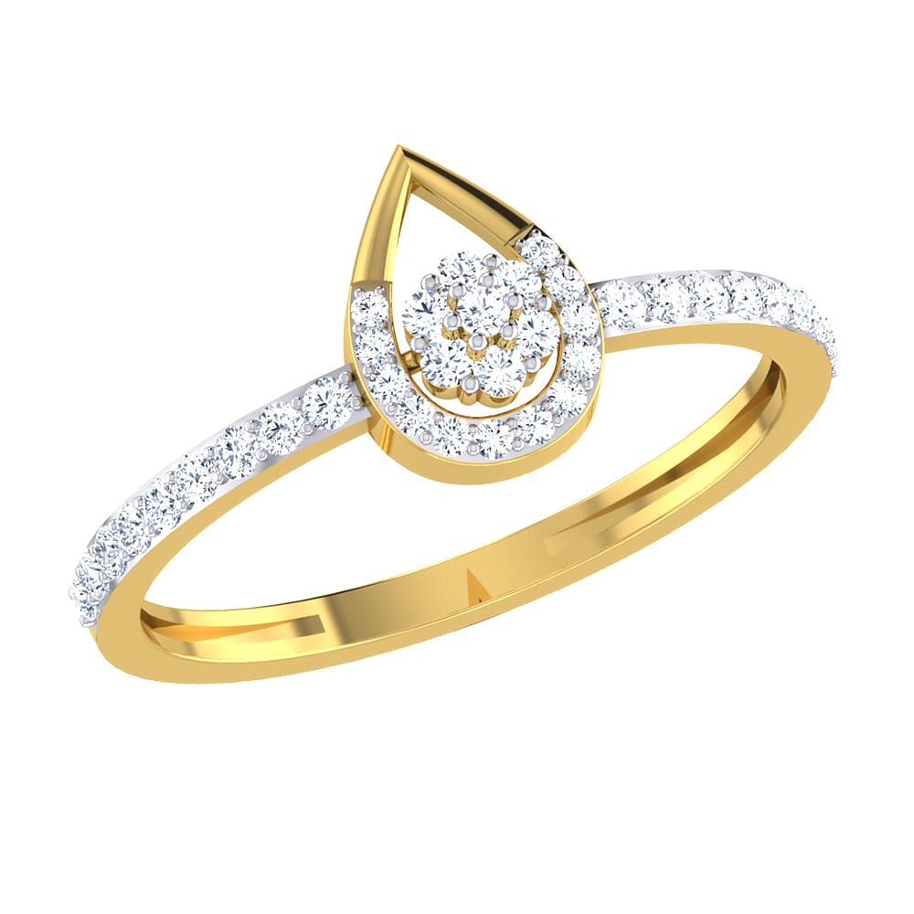 14KT Gold and 0.19 Carat F Color VS Clarity Diamond Ring