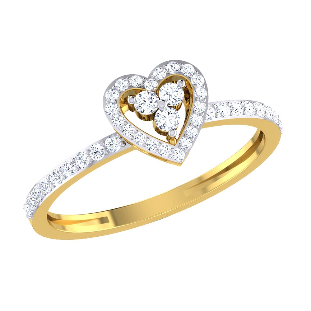 14KT Gold and 0.22 Carat F Color VS Clarity Diamond Ring