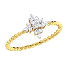 14KT Gold and 0.11 Carat F Color VS Clarity Diamond Ring