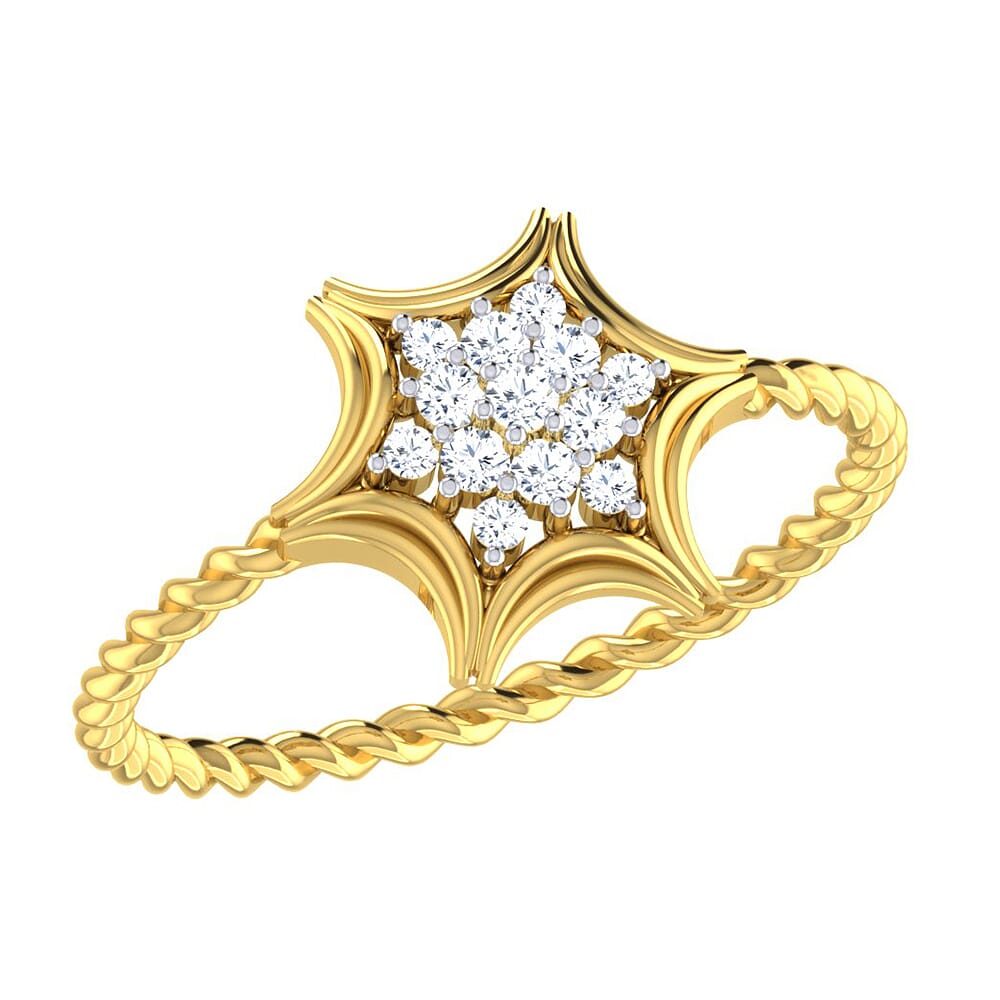 14KT Gold and 0.11 Carat F Color VS Clarity Diamond Ring