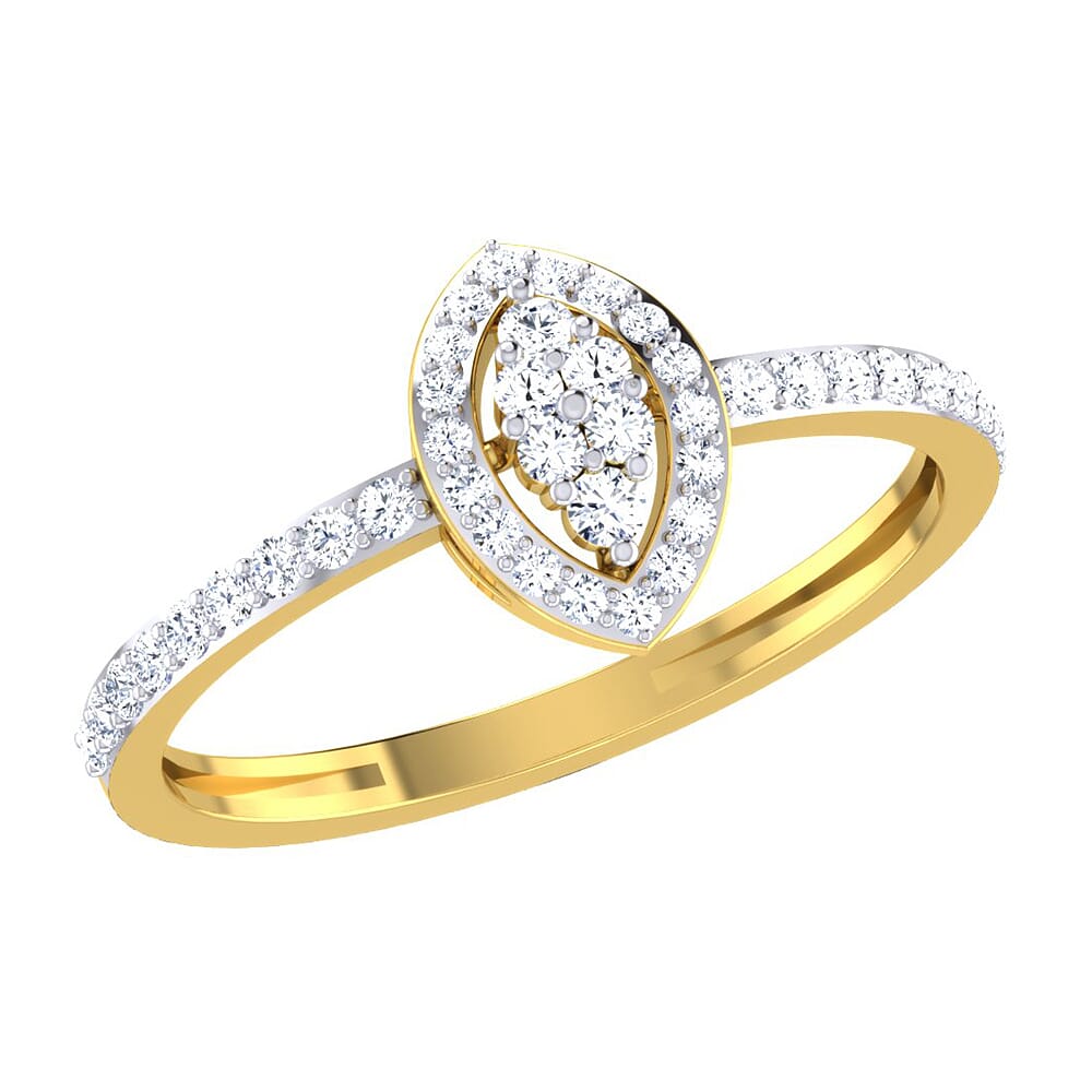 14KT Gold and 0.24 Carat F Color VS Clarity Diamond Ring