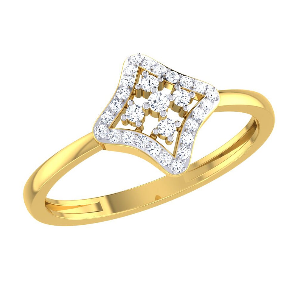 14KT Gold and 0.12 Carat F Color VS Clarity Diamond Ring
