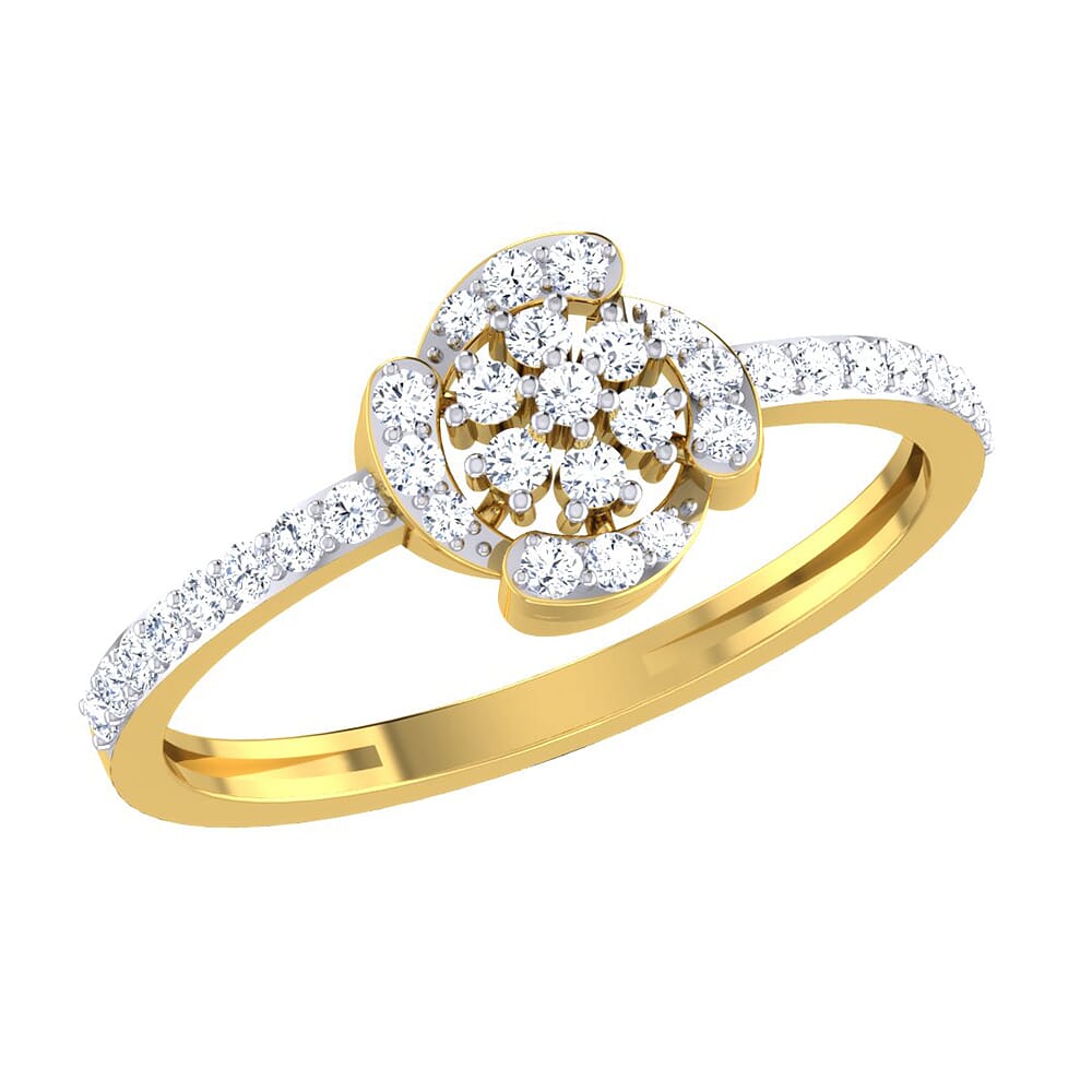 14KT Gold and 0.23 Carat F Color VS Clarity Diamond Ring