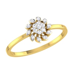 14KT Gold and 0.10 Carat F Color VS Clarity Diamond Ring
