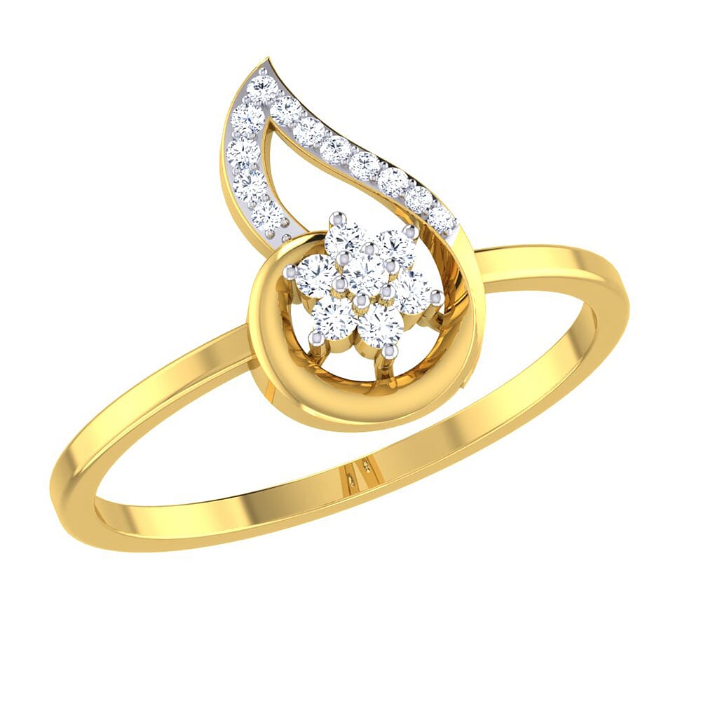 14KT Gold and 0.10 Carat F Color VS Clarity Diamond Ring