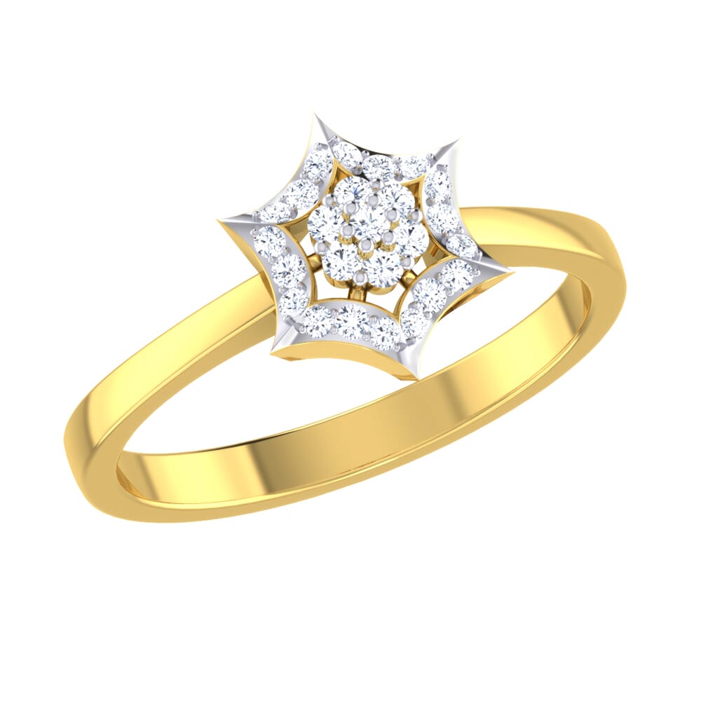 14KT Gold and 0.12 Carat F Color VS Clarity Diamond Ring