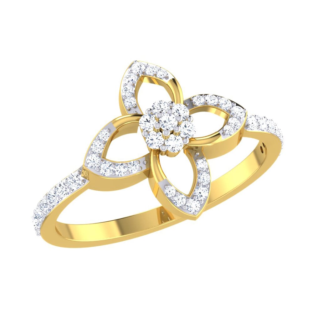 14KT Gold and 0.20 Carat F Color VS Clarity Diamond Ring