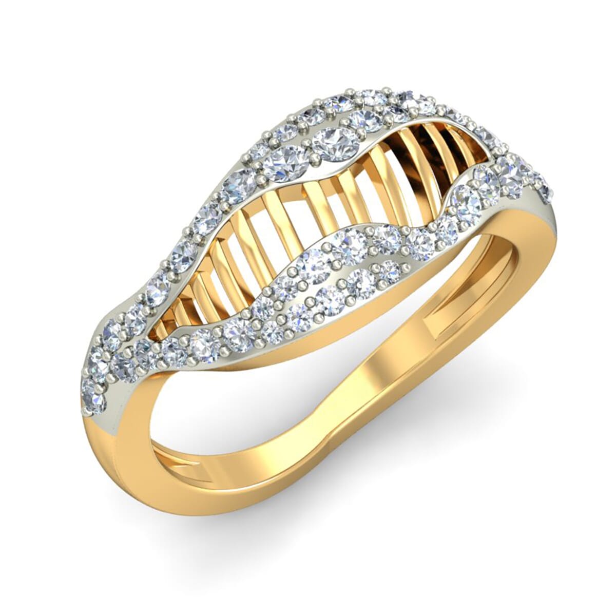 18KT Gold and 0.65 Carat F Color VS Clarity Diamond Ring