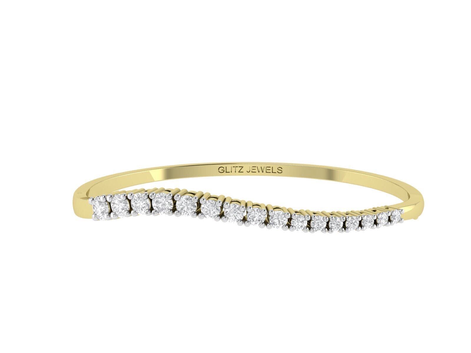 18K Gold and 1.97 carat Diamonds Bangle