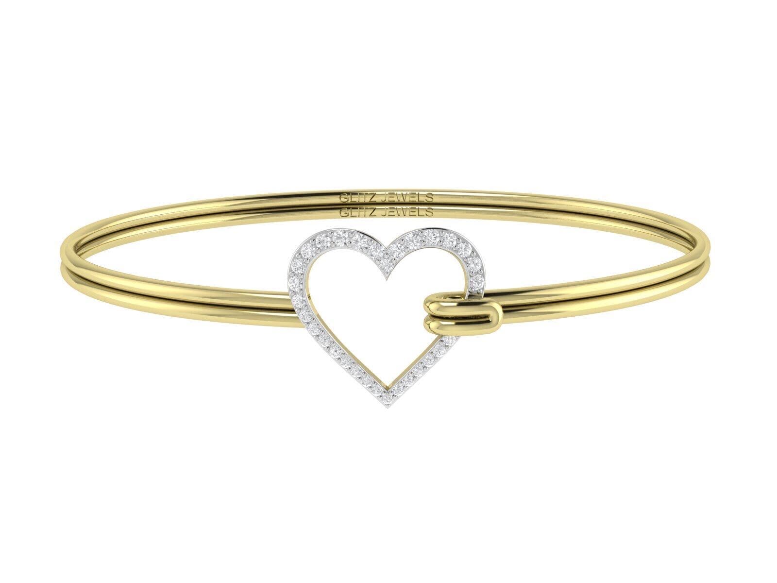 18K Gold and 0.28 carat Diamonds Bangle