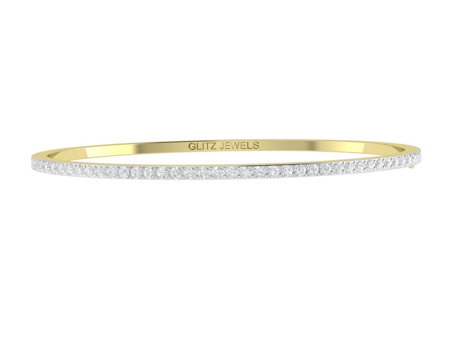 18K Gold and 0.98 carat Diamonds Bangle