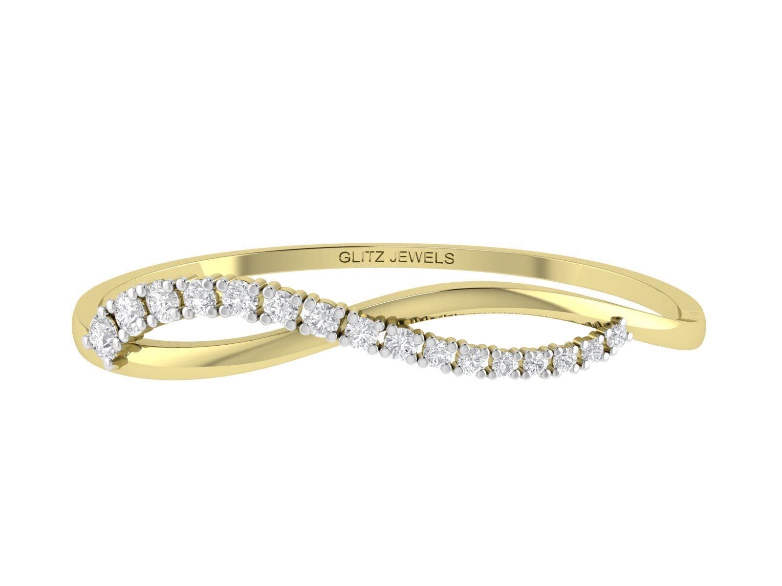 18K Gold and 2.05 carat Diamonds Bangle