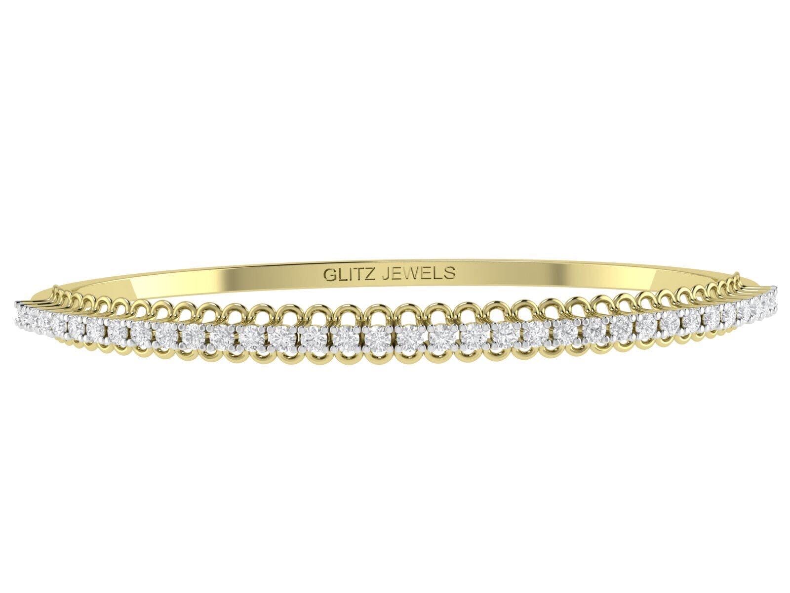 18K Gold and 1.16 carat Diamonds Bangle