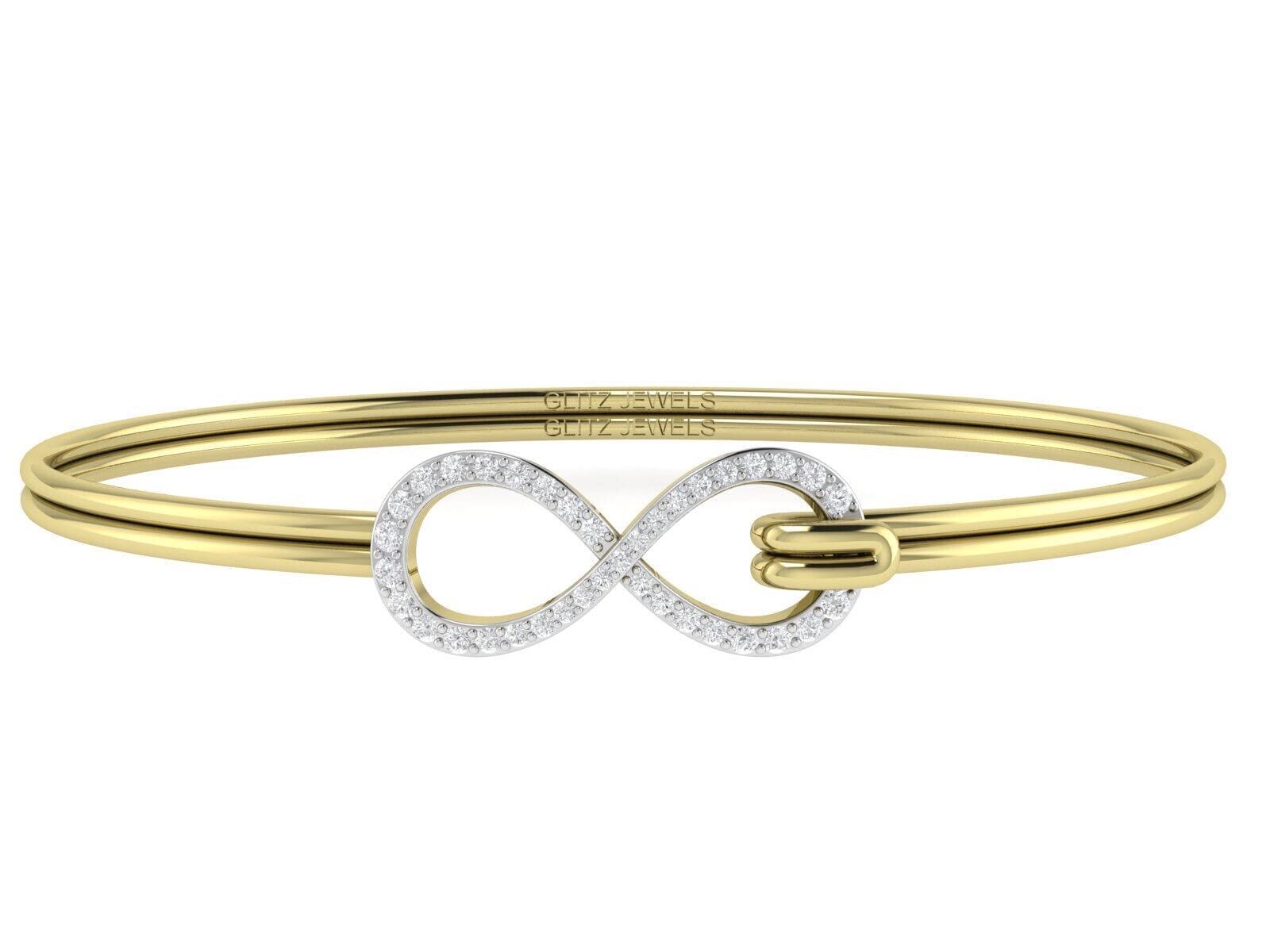 18K Gold and 0.31 carat Diamonds Bangle