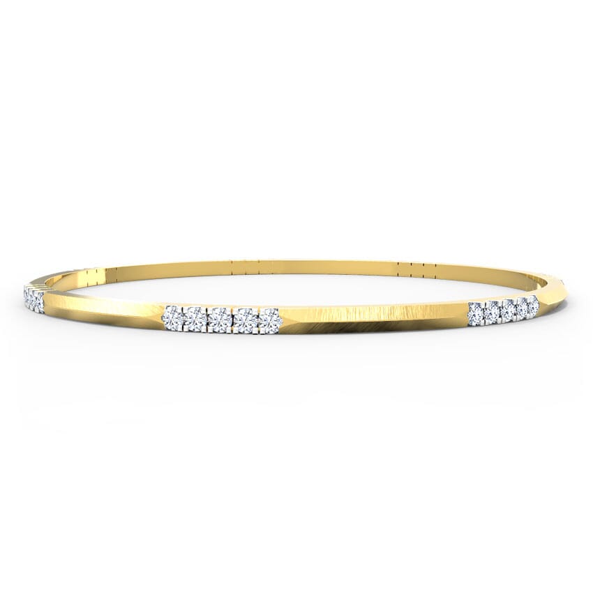 18K Gold and 1.00 carat Diamonds Bangle