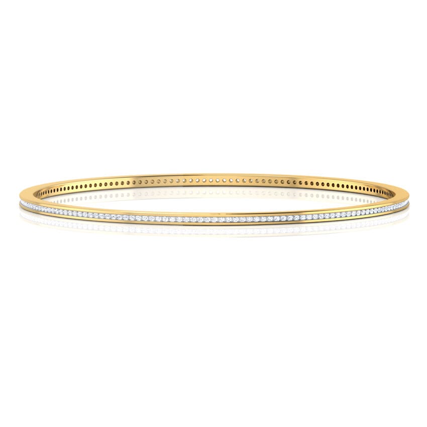 18K Gold and 0.90 carat Diamonds Bangle