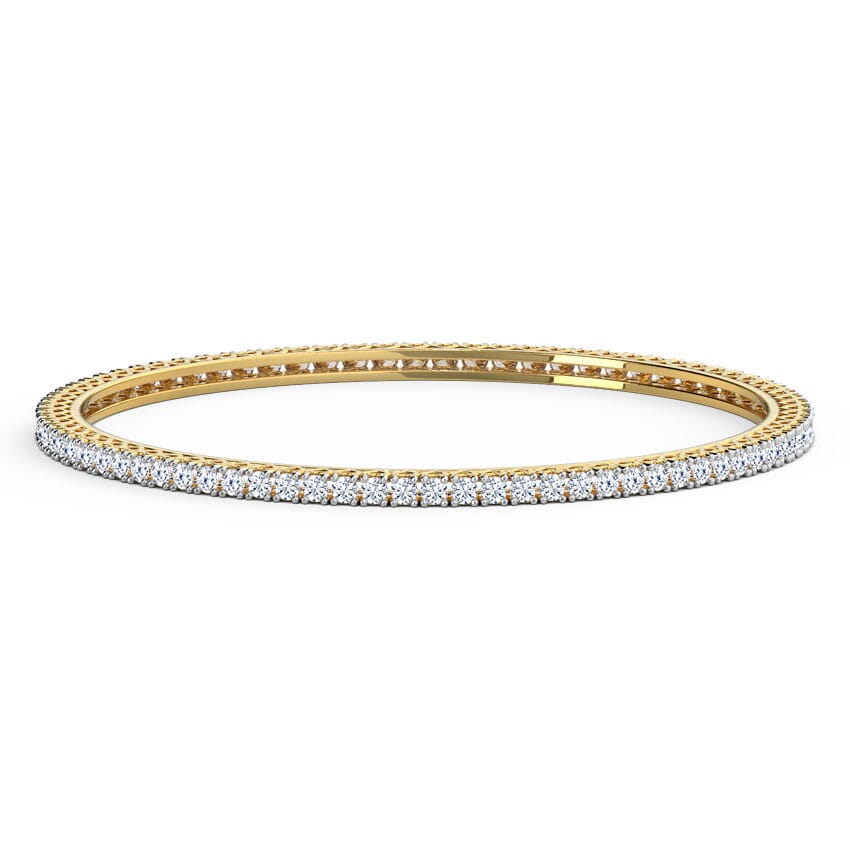 18K Gold and 4.10 carat Diamonds Bangle