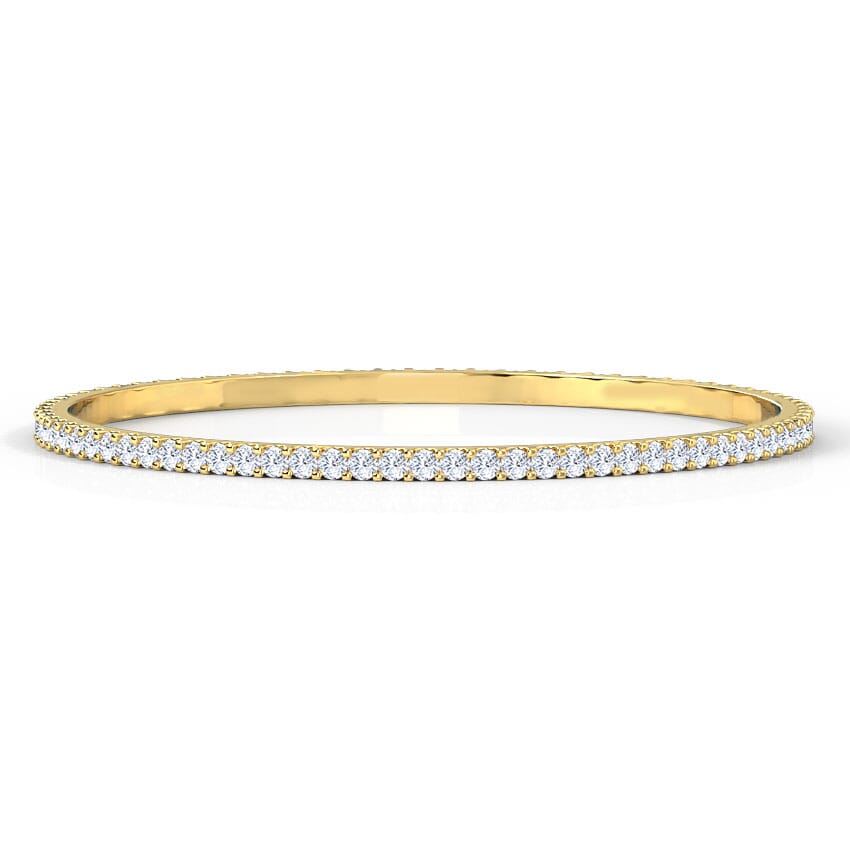 18K Gold and 3.86 carat Diamonds Bangle