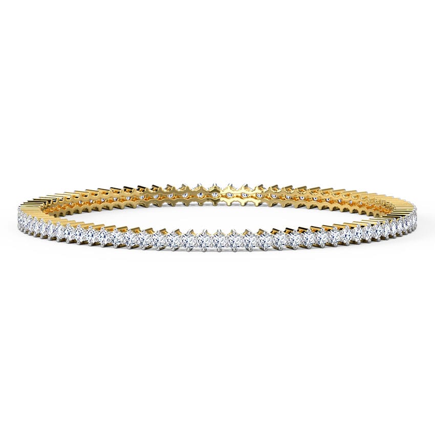 18K Gold and 4.10 carat Diamonds Bangle