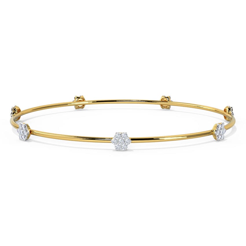18K Gold and 0.29 carat Diamonds Bangle
