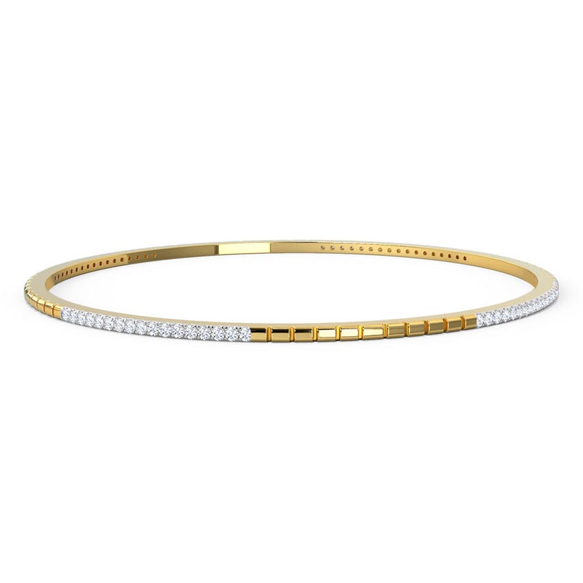 18K Gold and 0.70 carat Diamonds Bangle