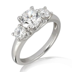 18KT Gold and 0.30 carat Three Stone Engagement Ring with Certificate