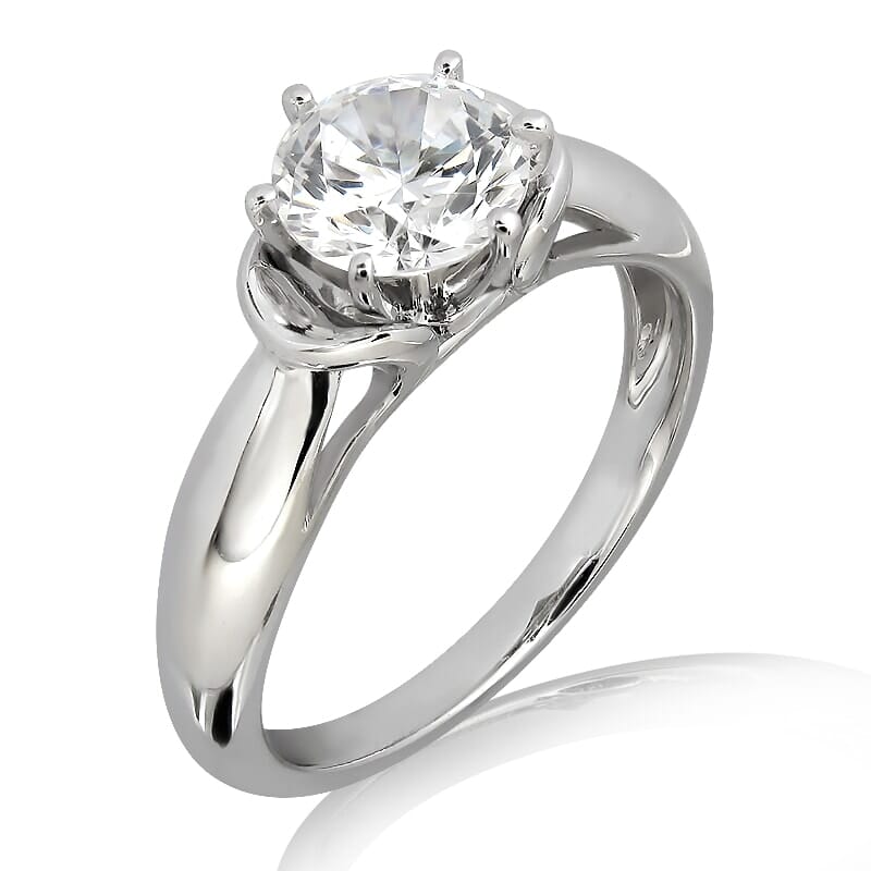 Moissanite Ring in 9KT or 14KT Gold with Certificate