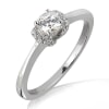 18KT Gold and 0.50 carat Side Diamond Engagement Ring with Certificate