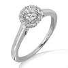 18KT Gold and 0.50 carat Halo Engagement Diamond Ring with Certificate