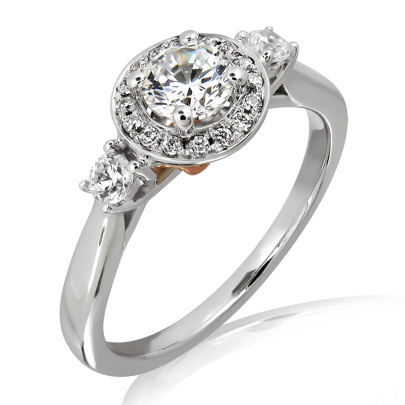Moissanite Ring in 9KT or 14KT Gold with Certificate