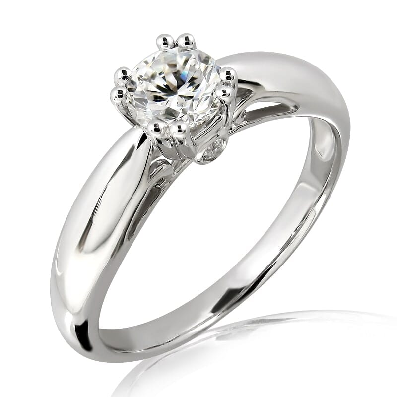 18KT Gold and 0.50 carat Solitaire Engagement Diamond Ring with Certificate