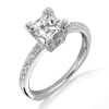 18KT Gold and 1.00 carat Side Diamond Engagement Ring with Certificate