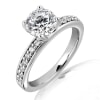 18KT Gold and 1.00 carat Side Diamond Engagement Ring with Certificate
