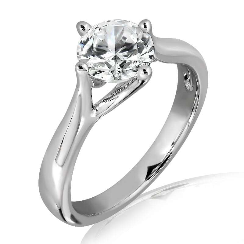 Kulap - 18k Gold and 0.50 carat Solitaire Engagement Diamond Ring with Certificate