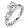 18KT Gold and 0.50 carat Side Diamond Engagement Ring with Certificate