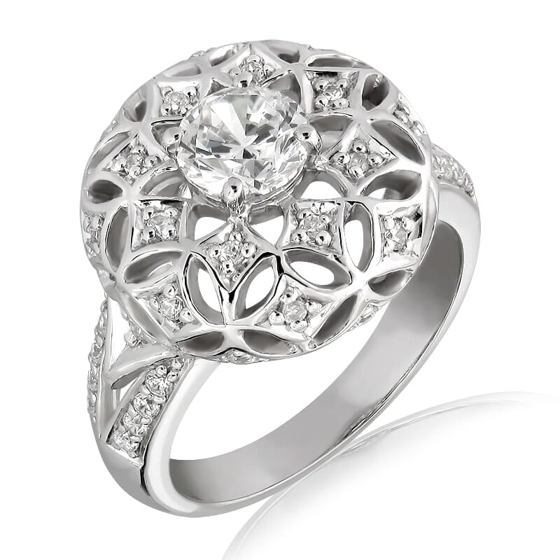 18K Gold and 0.80 Carat F Color VS2 Clarity GIA Certified Diamond Ring