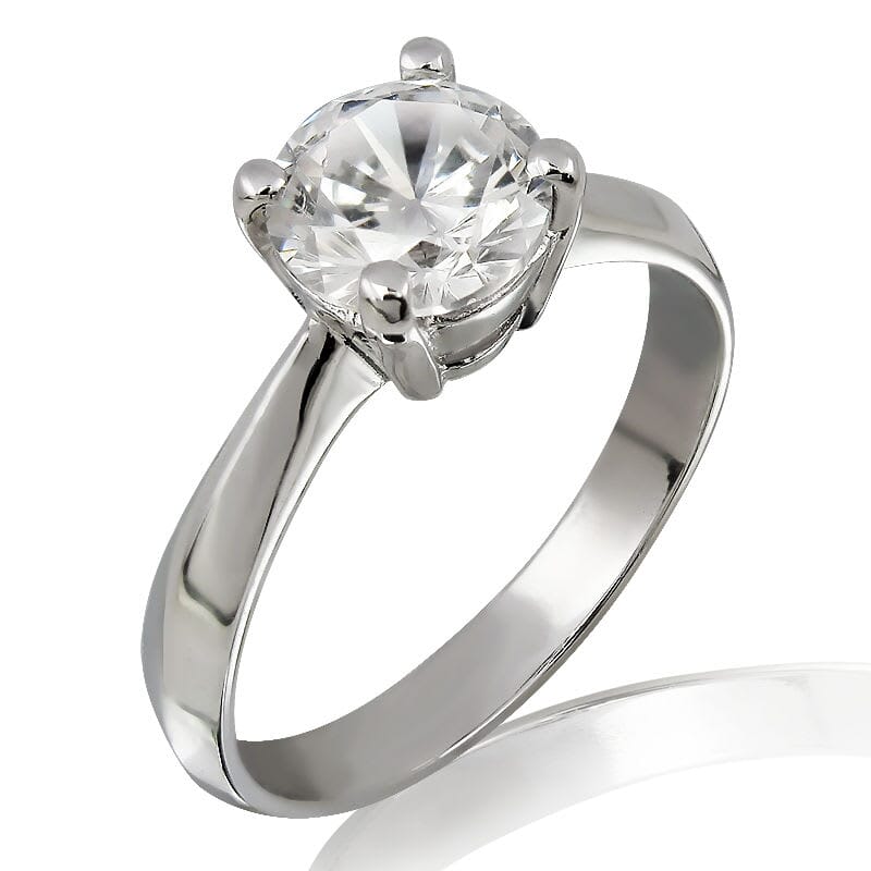 18KT Gold and 1.00 carat Solitaire Engagement Diamond Ring with Certificate