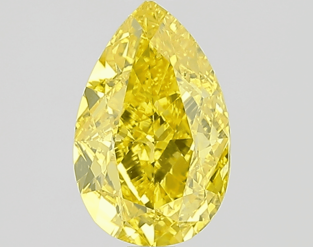 2.01Carat Fancy Vivid Yellow  -Color VS2-Clarity Certified Lab Diamond